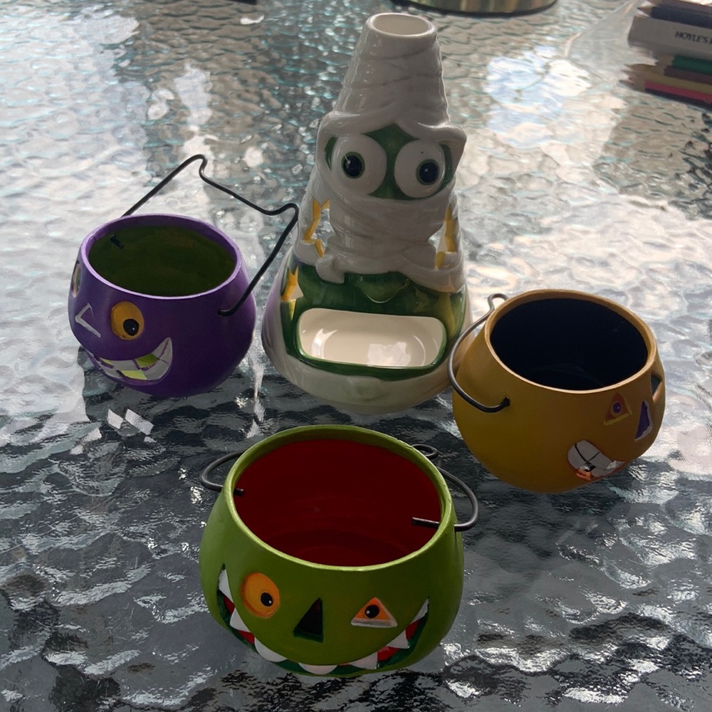 Halloween Decor Spooky Hollow Tea Light Holders